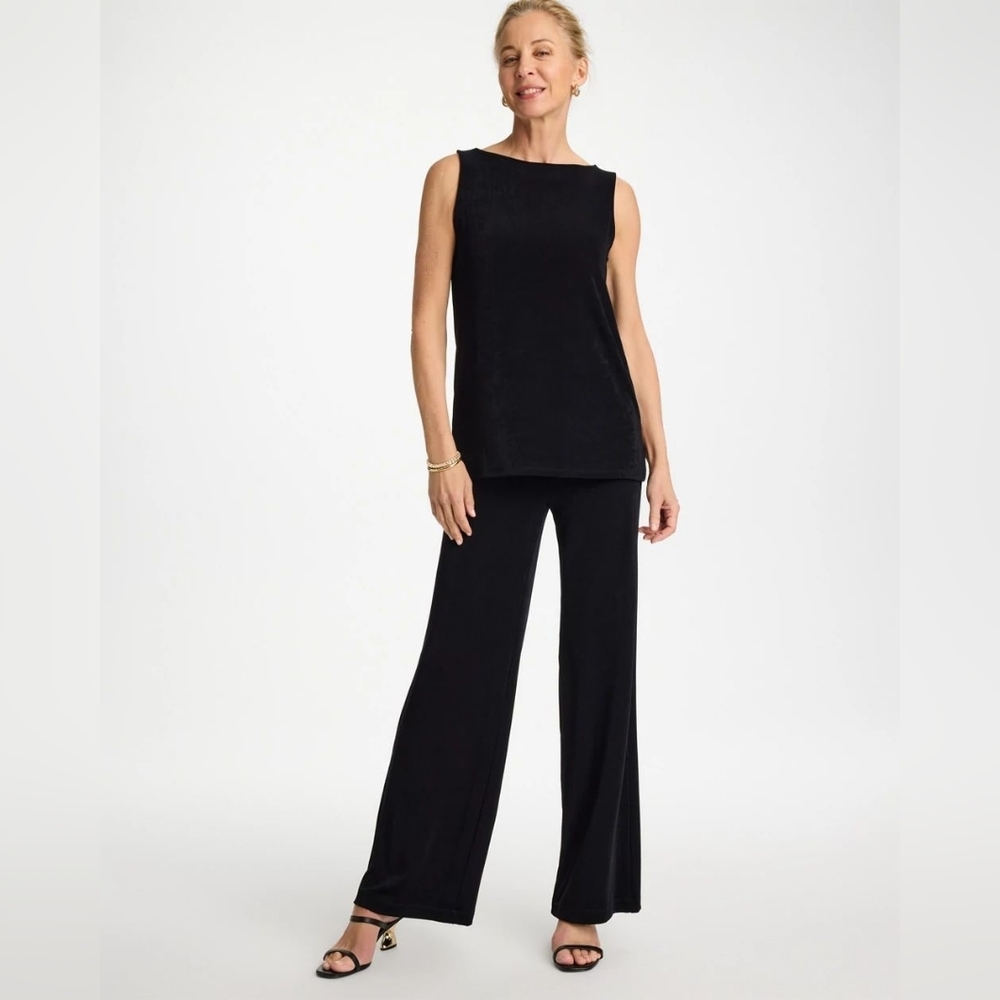 Chico's Travelers Black Wide Leg Pocket Stretch Pants Women's Plus Size 4 (XXL) - Picture 2 of 11